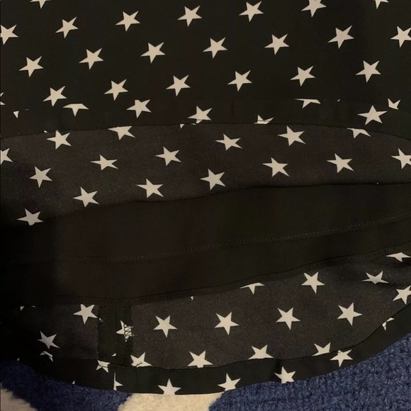 Catherine Malandrino Black White Stars Keyhole Back Tank Small - Picture 2 of 5